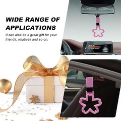 Sakura Shaped Car Handle Rings – Cherry Blossom Hand Strap D Color: Light Pink