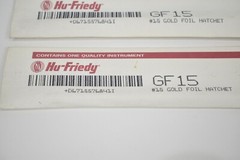 Hu-Friedy Dental Hatchets Set of 3 – GF15 Gold Foil #41 with Round Handles