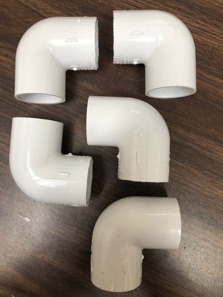 Dura Plastics 1-in x 1-in 90-Degree PVC Elbows, Qty 5