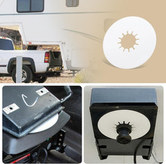 5Th Wheel Hitch Lube Plate 10″ White (1-Pack) – No Grease Mess Solution for RV C