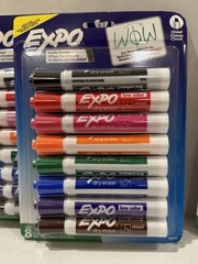 Expo Dry Erase Markers (6) 8 Packs Chisel Tip, Assorted Colors 48 Markers NEW