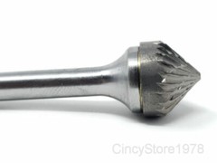 SK-6 Double Cut Tungsten Carbide Bur Cutting Tool Burr Abrasive Cone Shape NEW