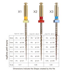 AZDENT Dental Endodontic Endo Files NITI Rotary Niti Root Canal Heat Activated