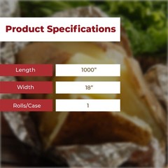 Heavy Duty Aluminum Foil 18 x 1000′ 1 Roll