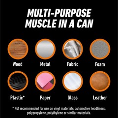 Heavy Duty Multipurpose Spray Adhesive, Repositionable, 14 Oz, Clear (1 Pack)
