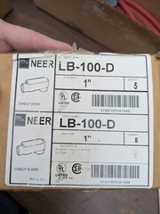 Lot of 5 Neer LB-100-D Conduit Body Threaded 1″