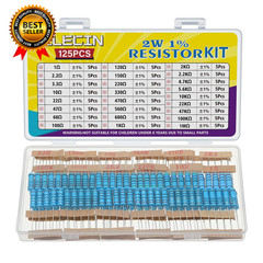 25 Values 2W Metal Film Resistor Kit from 1 Ohm to 1M Ohm 2 Watt 1% Resistors