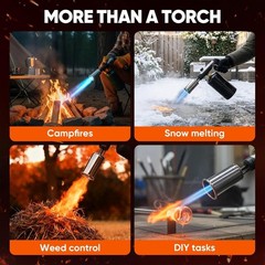 Saker MT920 Propane Torch w Max Fire Trigger 1-Touch Start Safety Lock Adj Flame