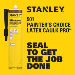 Stanley S501 Painter’s Choice Latex Caulk Pro Siliconized, 10.1oz 12Pk – White