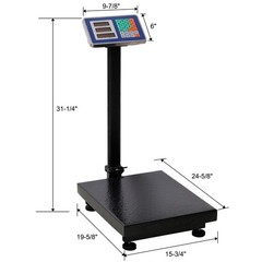 660 lbs Digital Floor Scale with 0.1 lb Accuracy, Tare & Price Calculator