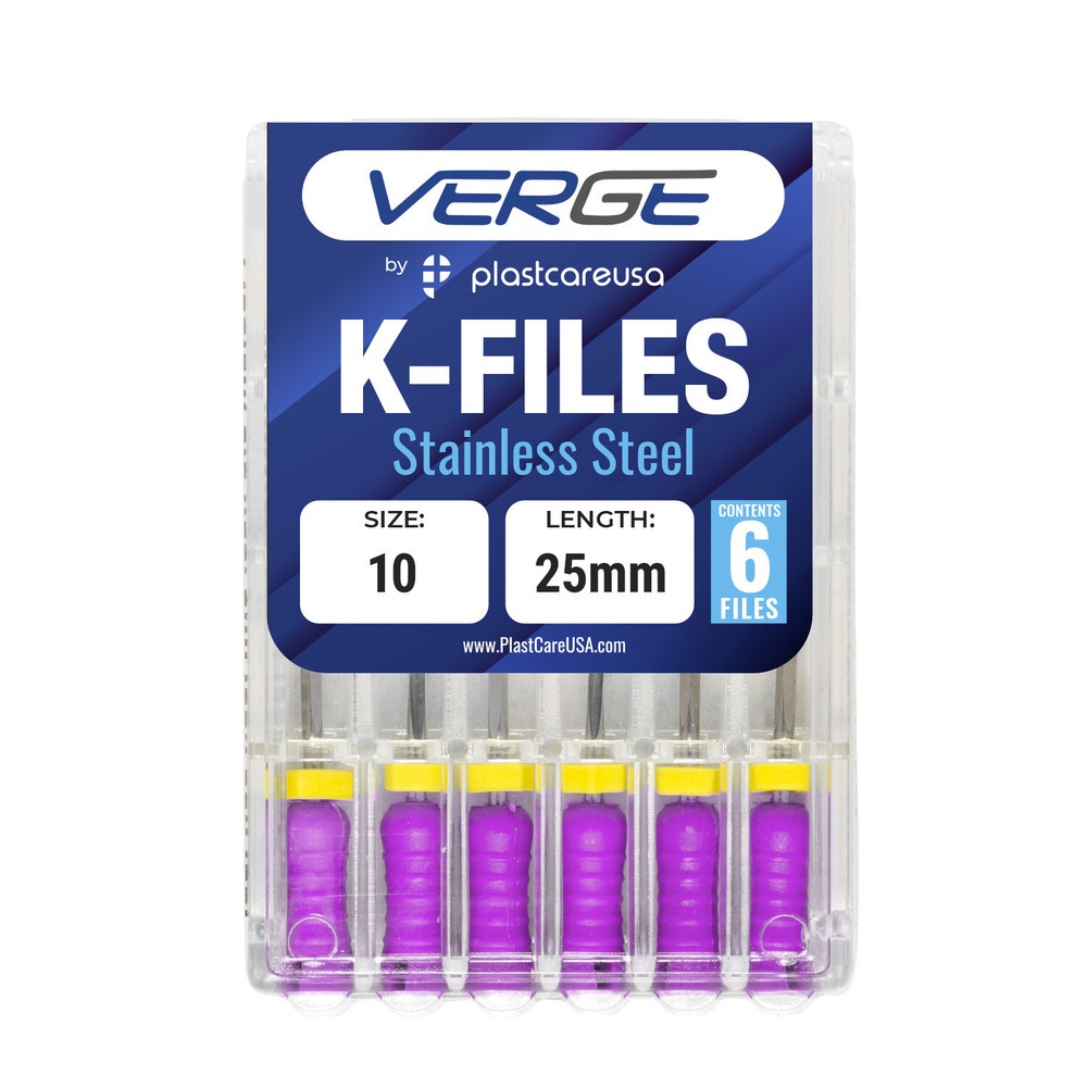 Size 10 25mm Endo K-Files, Endodontic Dental K Files (Premium Stainless Steel)