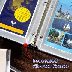 20 Pack Folded Map Sleeves – 2 Pocket 4.5×11 Binder Brochure Protector Holder…