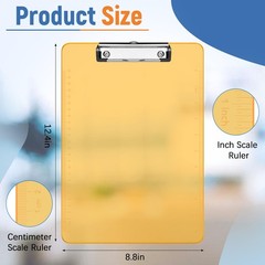 Plastic Clipboards A4 Letter Size 8.5×11 In Transparent Colored Office 20 Pack