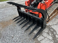 84” Root Rake Clam Grapple with Skid Steer Quick Connect