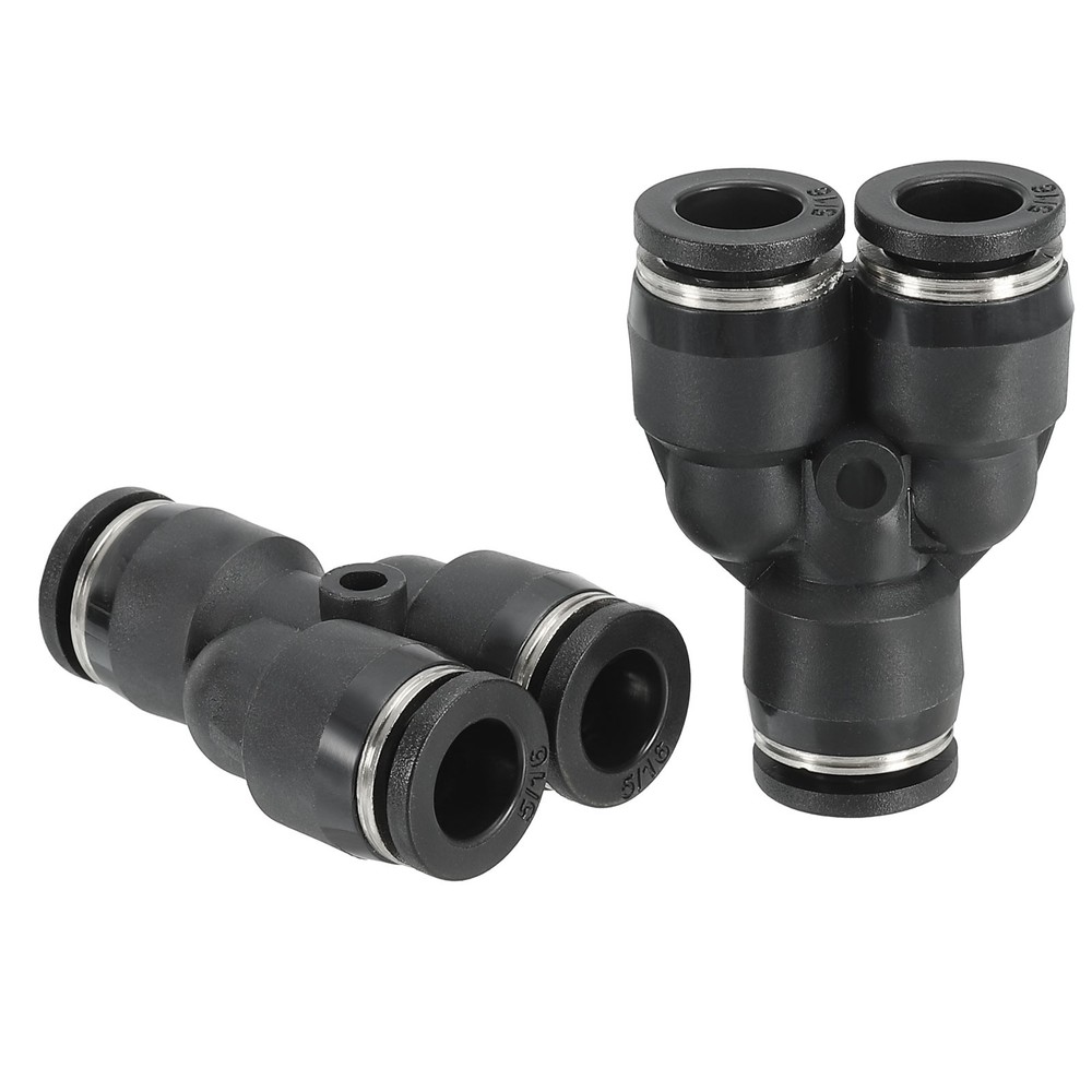 2Pcs 5/16 Inch OD Y Shape Plastic Push to Connect Fittings 3 Ways Tube Connect