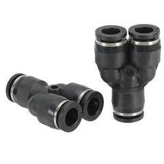2Pcs 5/16 Inch OD Y Shape Plastic Push to Connect Fittings 3 Ways Tube Connect