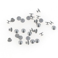 US 100Pcs Dental Ortho Lingual Buttons Ceramic/Metal Bondable Round Mesh Base