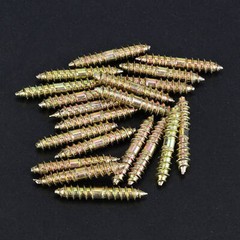 20pcs/set 5*30mm Dowel Screw Woodworking Furniture Connector Double Ended Screw