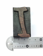 Vintage Letterpress 14 Mix Letters Wood Type Printers Block Collection #BL-301