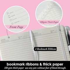 Small Notebook Pocket Size Journal 3.7″ x 5.7″ (3 Pack), A6 Mini A6 3 White