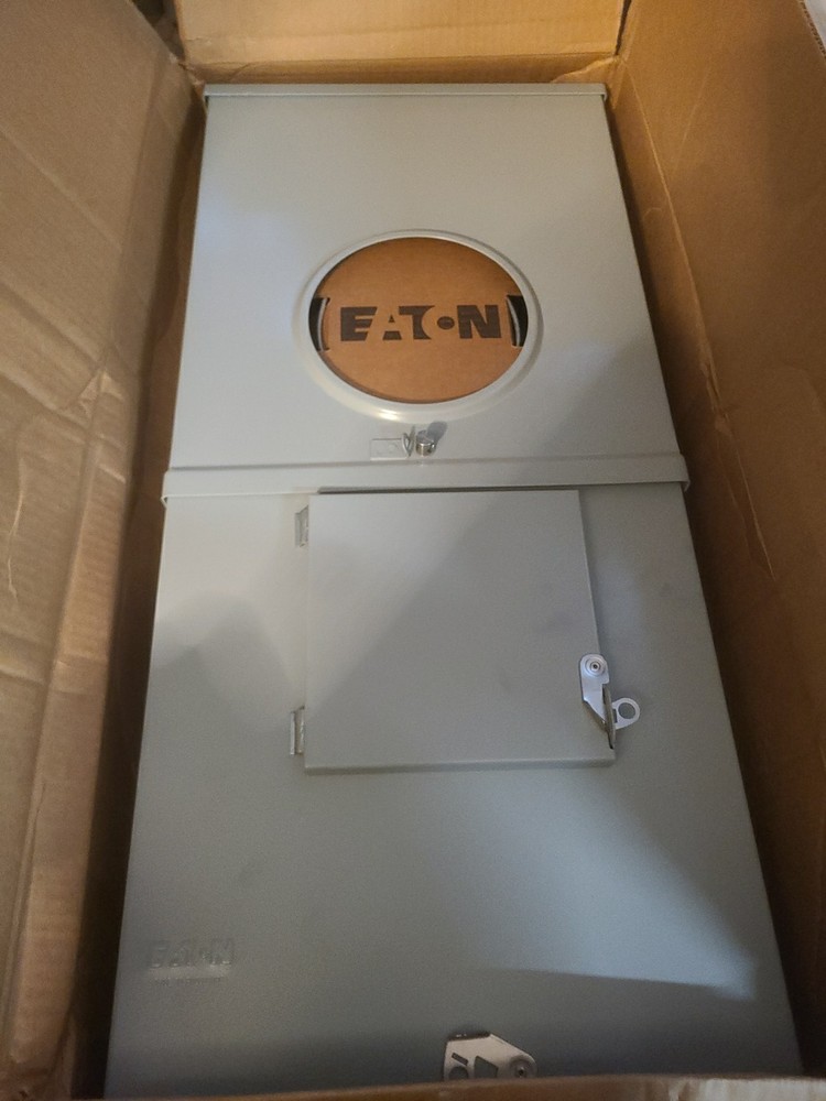 Eaton 200A Outdoor Enclosed Meter Socket Breaker Type 3R 1PH 120/240 MBB200BTSG