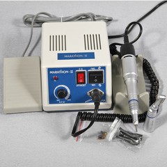 Dental Micro motor Marathon Polisher Machine &10x Drills Burs &35K RPM Handpiece