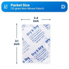 10 Gram 30 Packets Silica Gel Packets Desiccants Rechargeable Fabric Silica Ge