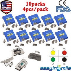 40Pcs Dental Orthodontic Buccal Tube Roth/MBT.022 1&2 Non-Covertible Molar Tubes