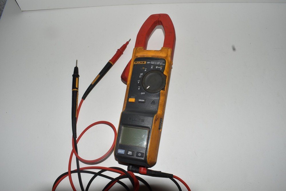FLUKE 381 REMOTE DISPLAY TRUE RMS AC/DC CLAMP METER w/ LEADS (ZUL49)