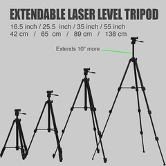Durable Lightweight Tripod (55 Inches) with Quick Release for Laser Applications