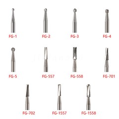 Dental Carbide Burs 19mm FG Straight Fissure Bur for High Speed