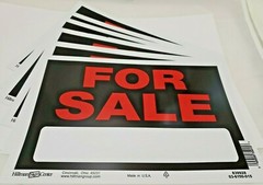 6 “For Sale” Signs w/Space for Info/Fill-In 8″ x 12″ Hillman 839928