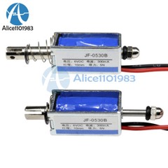 DC6V 300mA 5N/10mm JF-0530B Pull-Push-Type DC Solenoid Electromagnet