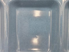Lot 12 Carlisle N43981 6-Compartment Blue Speckled Cafeteria Food Trays 10″x 14″
