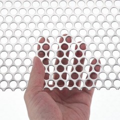 11.8″ x 5.9″ 304 Stainless Steel Perforated Sheet 0.39″ Hole 19GA Expanded Mesh