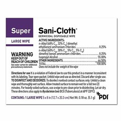 PDI Super Sani-Cloth Surface Disinfectant 50 Count Alcohol Scent 50 Ct