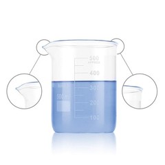 6 Pack Glass Lab Pyrex Beaker Set Measuring Cup 50/100/250/500/1000 ML