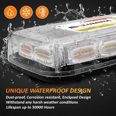 72 LED Roof Top Strobe Beacon Light Bar for for Tow Trucks, Snow Plows，Vehicles