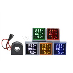 AC50-380V 0-100A 22mm 3-in-1 Voltmeter Ammeter Frequency Digital Volt AMP Meter