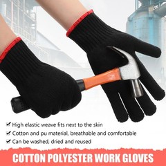 Sintuff 100 Pairs Gloves Cotton Liners For Bbq String Knit Polyester Safety