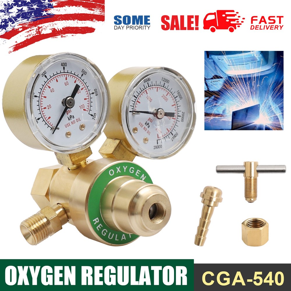 Oxygen Acetylene Gas Regulator Welding Cutting Torch Dual Gauge CGA540 CGA200