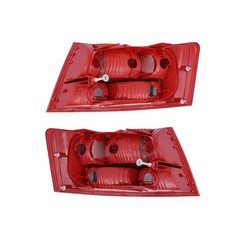 2006-2008 Audi A6 S6 Quattro Halogen Tail Lights Red Clear Lens Red Housing