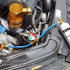 Refrigerant Recharge Kit A/C R134-a Self-Sealing Adapter for AC Sealing cans