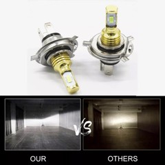 2PS H4 9003 CSP LED Fog Driving Light Bulbs Conversion Kit Super White 6000K