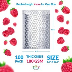 Thermal Bubble Mailer 6.5×10.5 in 100 Pack, Insulated, Waterproof, Cold Shipping