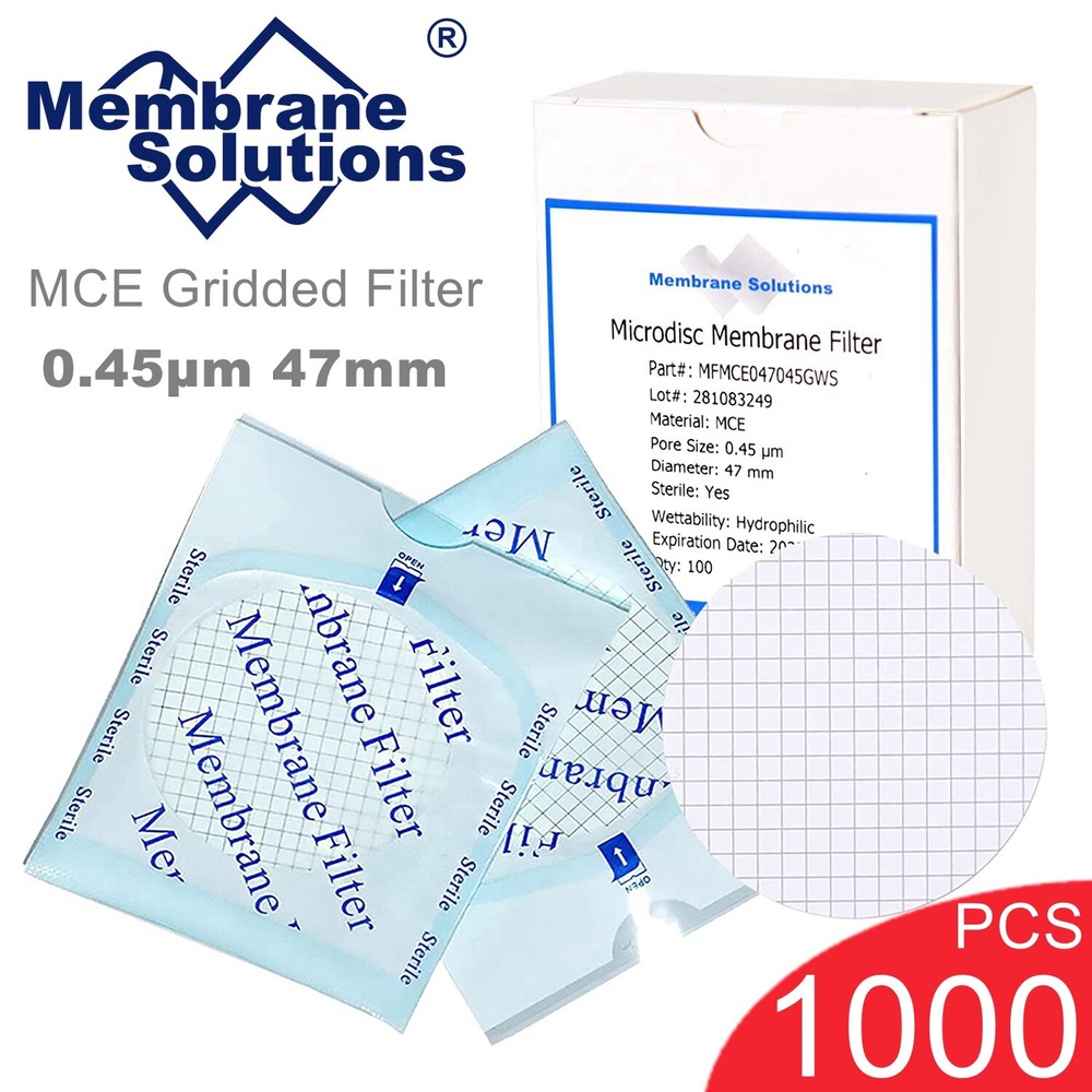 1000PCS MCE Gridded Membrane Filter 0.45 µm 47mm Environmental Express Filter US