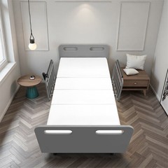 Electric Adjustable Hospital Bed for Home Use w/Wired Remote Control Memory Foam