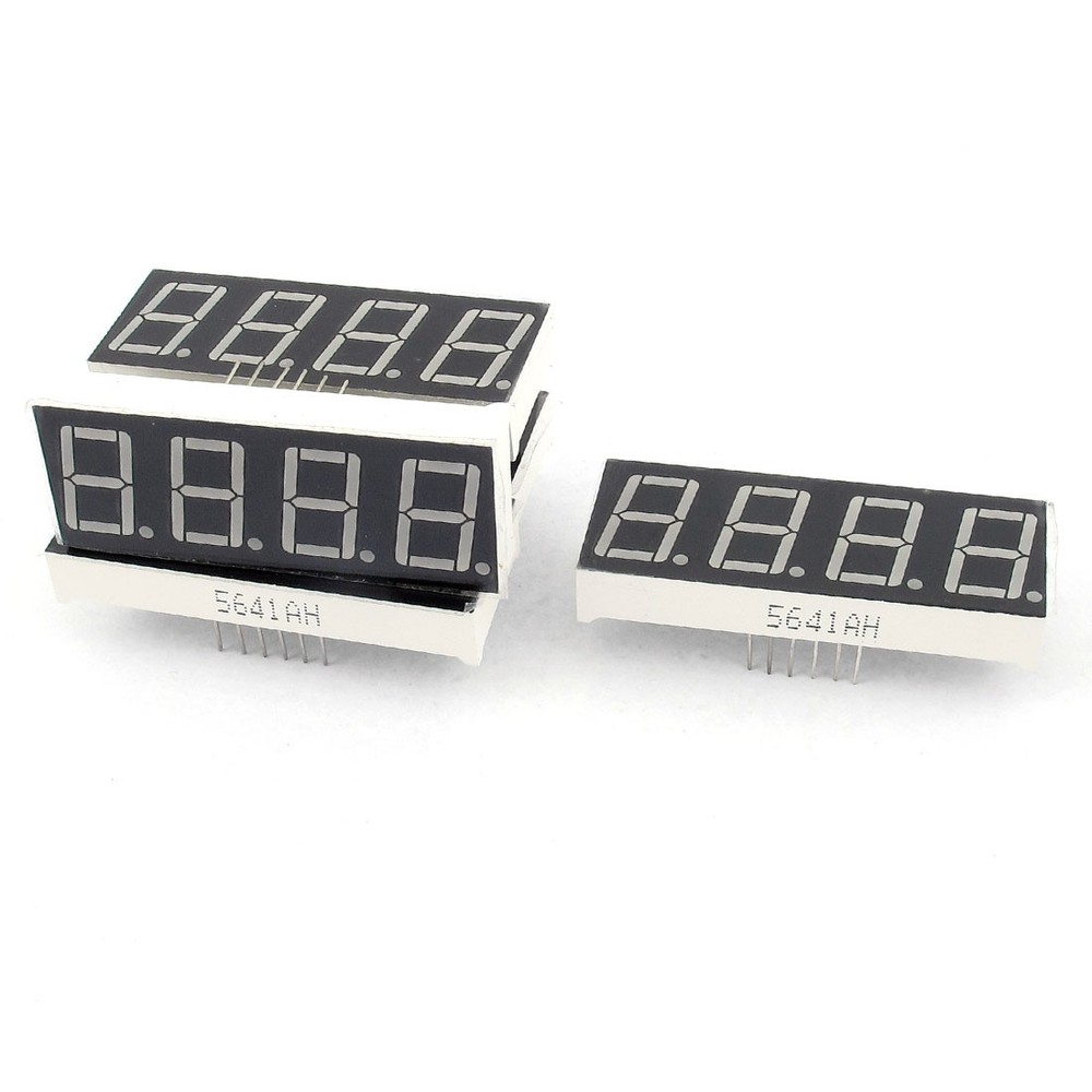 5Pcs Red 7-Segment 4-Bit 0.56″ LED Digital Display Common Cathode Tube