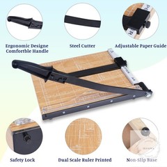 Paper Trimmer Cutter for Office and Crafts, Heavy-Duty, Portable Paper Slicer