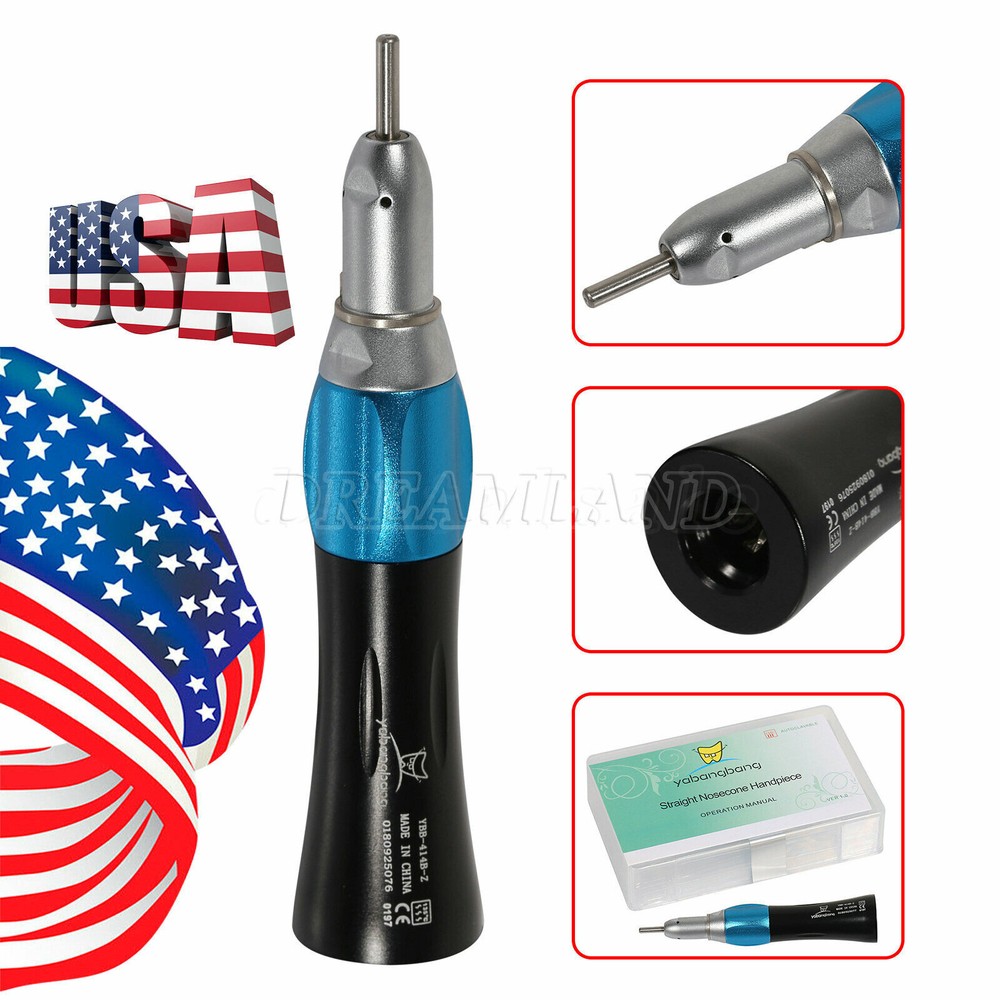For NSK Slow/Low Speed Dental Straight Nosecone Handpiece YBB-414B-Z Black